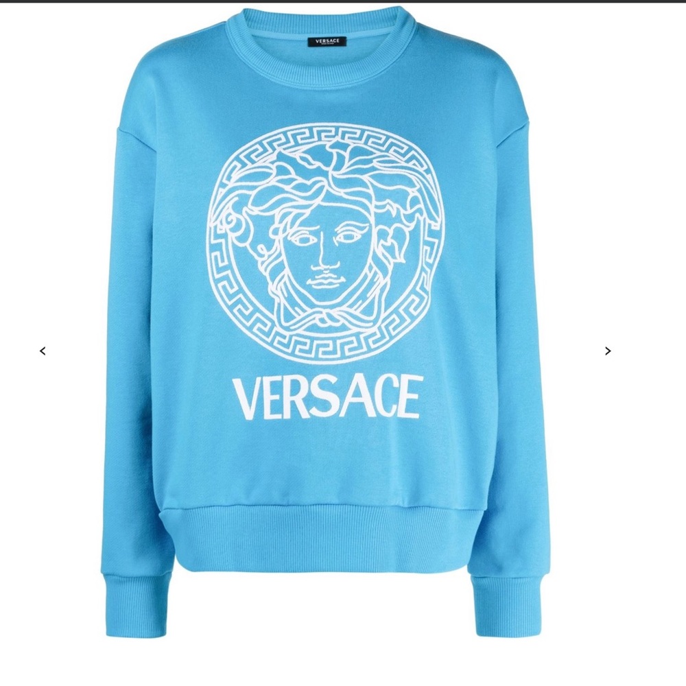 Versace Logo-Print Cotton Sweatshirt